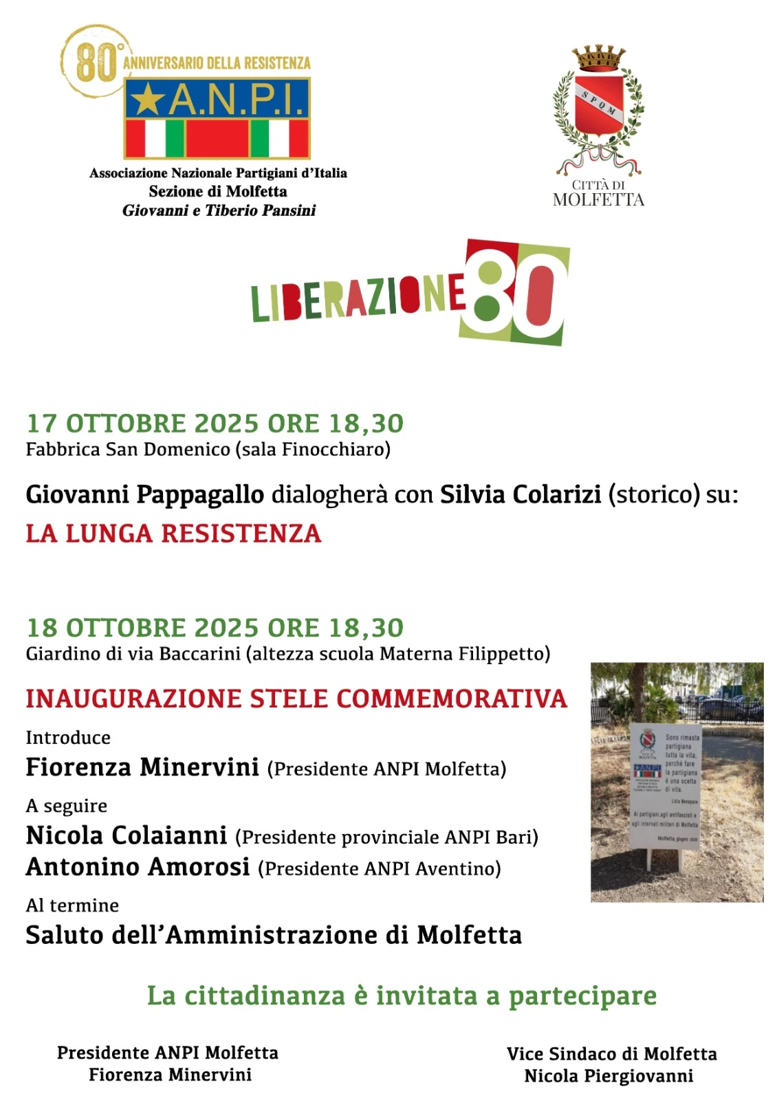 Una stele per i Partigiani-Evento annullato